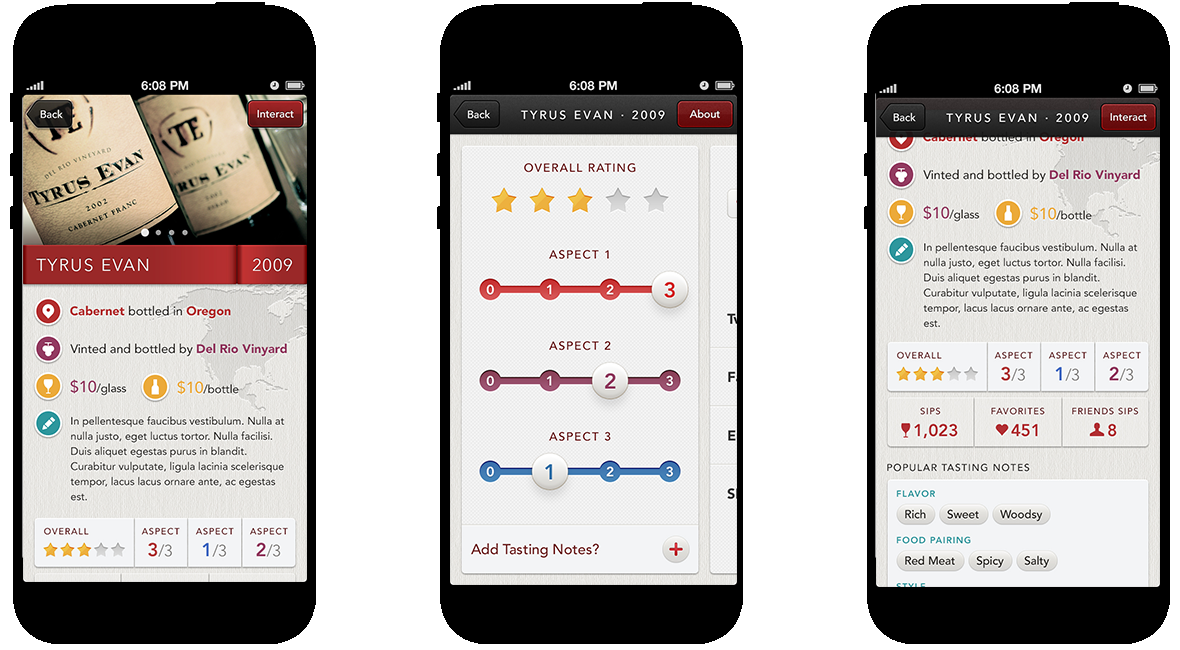 A Sip Away iphone app design blueprint concept ui ux design
