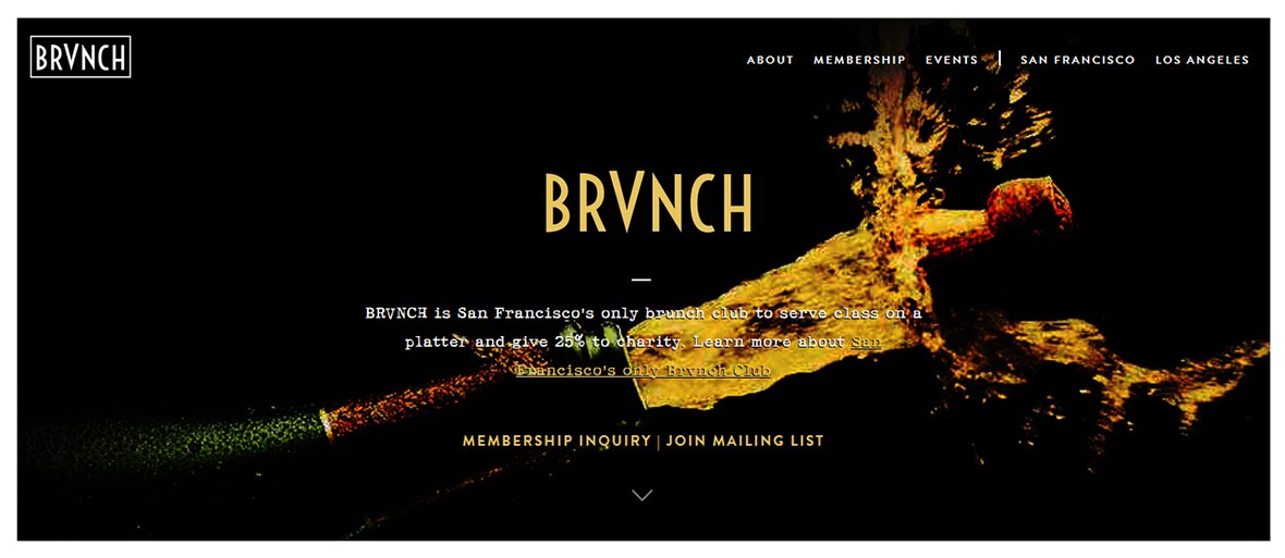 Brvnch SF web design home page